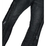 Vicous denim zipper flared denim - DENIM