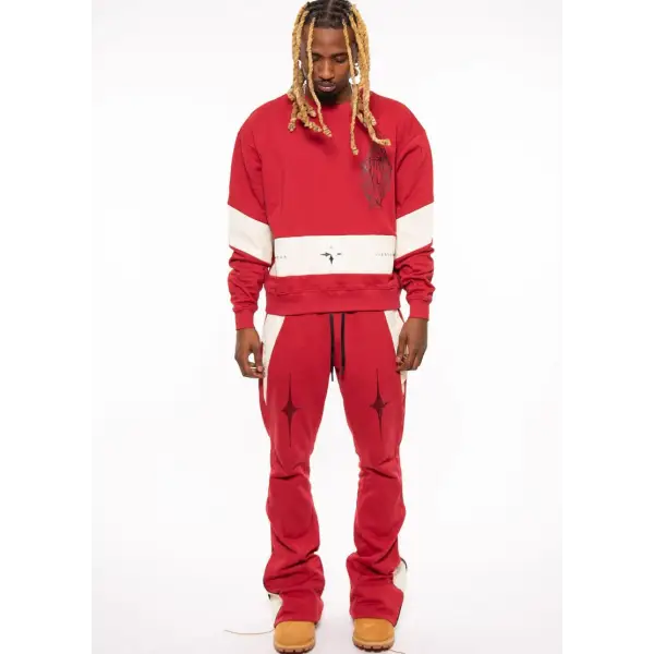 Vie Riche holy death crewneck/stacked pant sweat set - SWEATSHIRTS