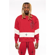 Vie Riche holy death crewneck/stacked pant sweat set - SWEATSHIRTS