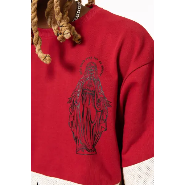 Vie Riche holy death crewneck/stacked pant sweat set - SWEATSHIRTS