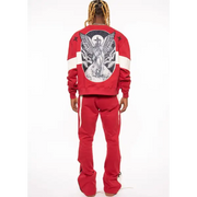 Vie Riche holy death crewneck/stacked pant sweat set - SWEATSHIRTS