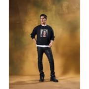 W by waimea coated biker stacked denim - DENIM