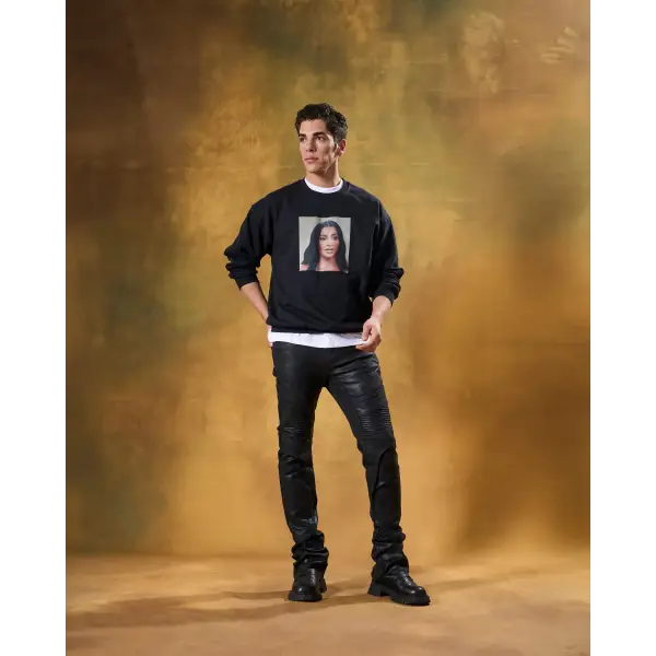 W by waimea coated biker stacked denim - DENIM