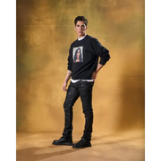 W by waimea coated biker stacked denim - DENIM