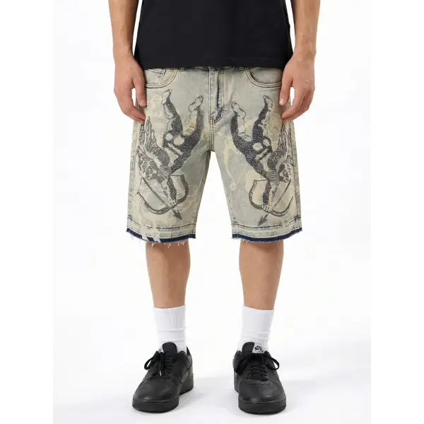 Waimea cherubs rhinestone denim shorts - 30W / STONE.WASH - SHORTS