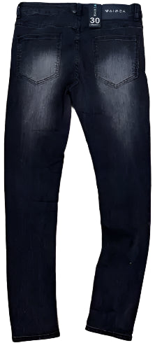 Waimea distress black wash denim - DENIM