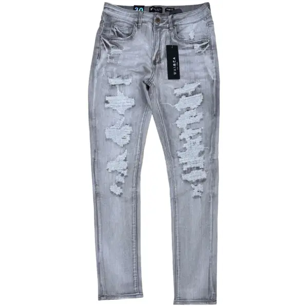 Waimea distress grey wash denim - DENIM