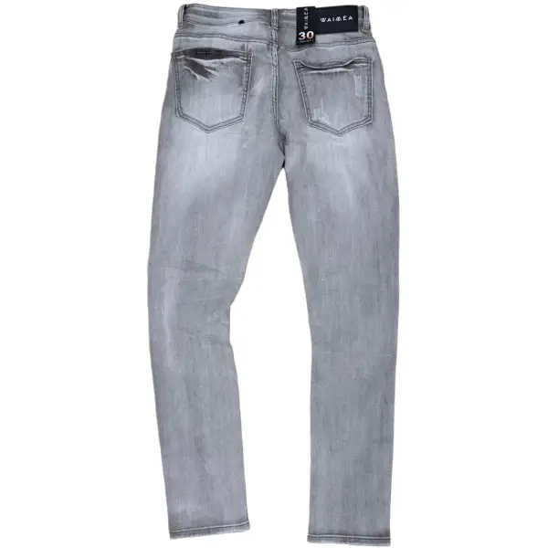 Waimea distress grey wash denim - DENIM