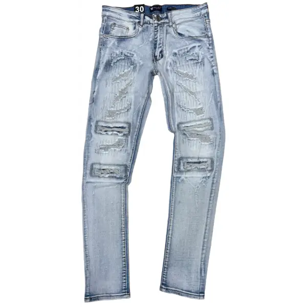 Waimea distress lt.blue wash denim - DENIM