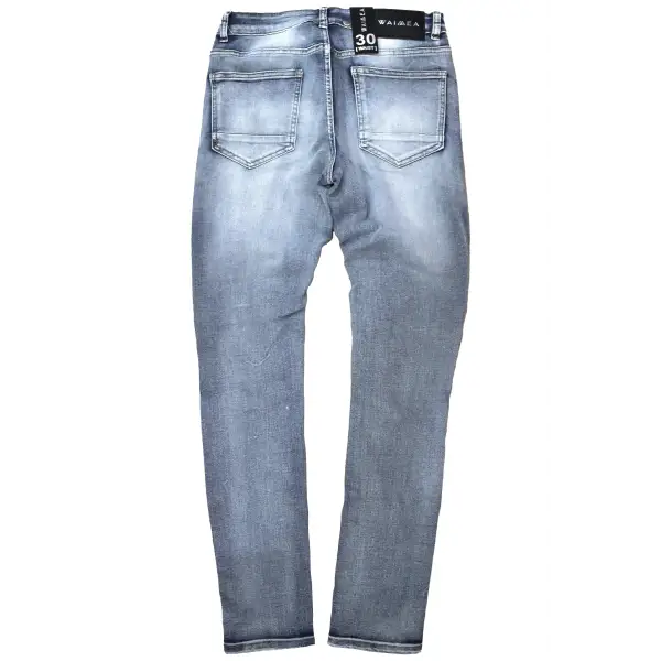 Waimea Distress Moto Denim - DENIM