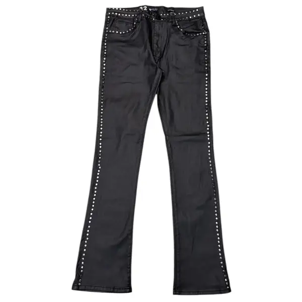 Waimea embedded clean stone flare denim - DENIM