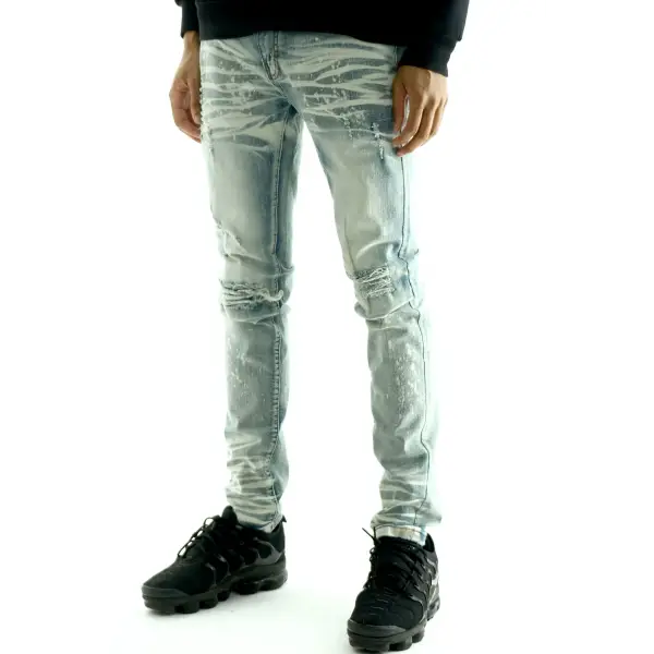 Waimea Knee Ripped Washed Denim - City Swag USA 