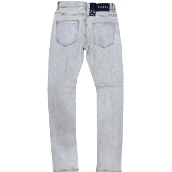 Waimea light distress beige wash denim - DENIM