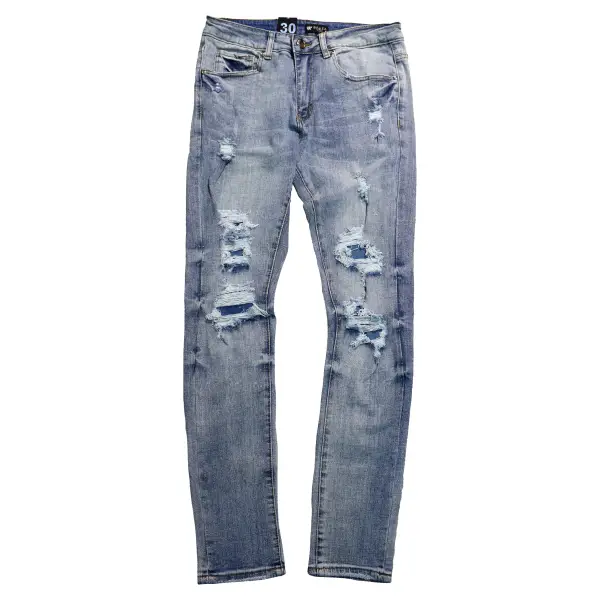 Waimea light tear distressed denim - 30W/32L / BLUE - DENIM