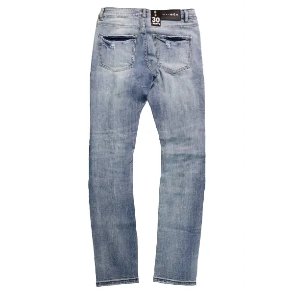 Waimea light tear distressed denim - DENIM