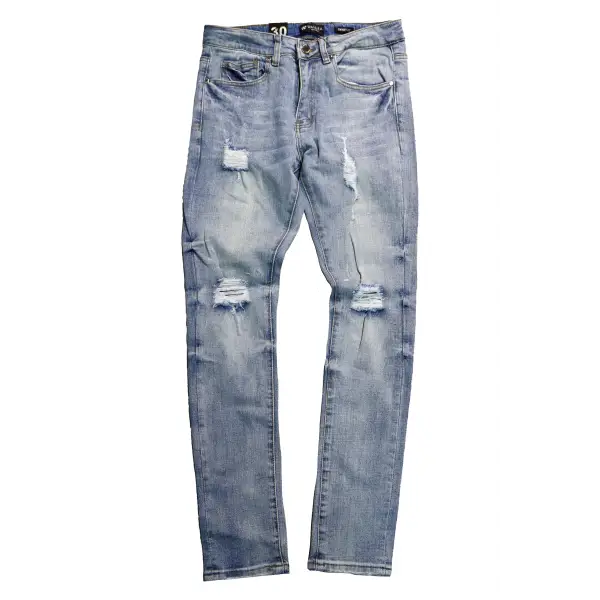 Waimea light tear ripped denim - 30W/32L / BLUE - DENIM