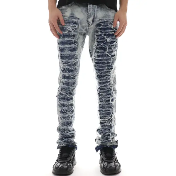 Waimea Ripped Destroyed Stacked Denim - ECtrendsetters