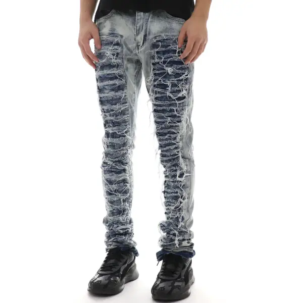 Waimea Ripped Destroyed Stacked Denim - ECtrendsetters