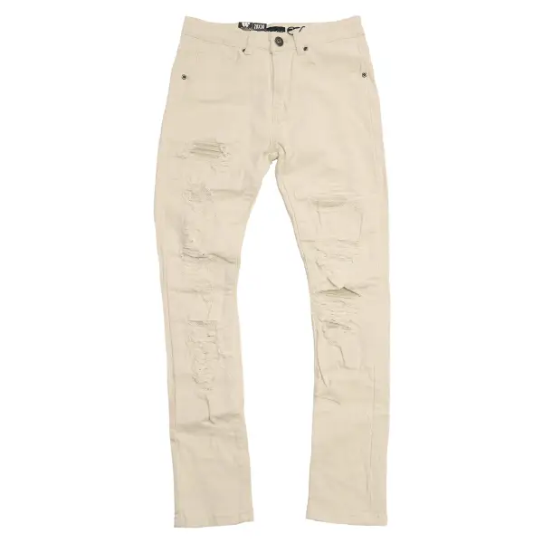 Waimea ripped repair denim - 36W/32L / BEIGE - DENIM