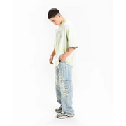 Waimea ripped splatter baggy denim - DENIM