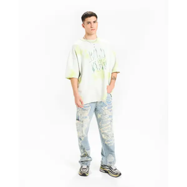 Waimea ripped splatter baggy denim - DENIM