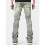 Waimea skeleton rhinestone stacked denim - DENIM