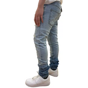 Waimea skinny fit lightly crackle distressed denim - DENIM