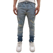 Waimea skinny fit lightly crackle distressed denim - 30W/32L / ICE-BLUE - DENIM