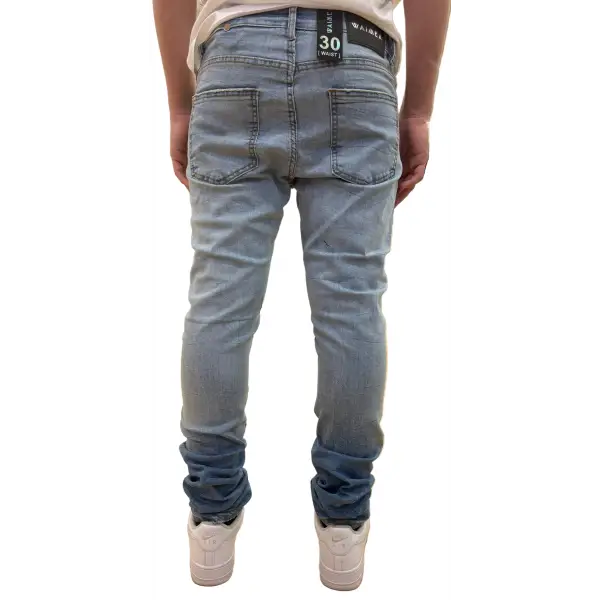 Waimea skinny fit lightly crackle distressed denim - DENIM