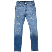 Waimea skinny fit lightly crackle distressed denim - DENIM