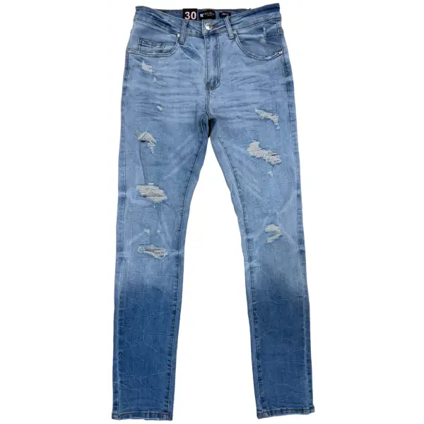 Waimea skinny fit lightly crackle distressed denim - DENIM