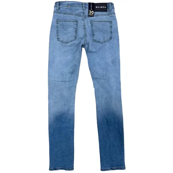 Waimea skinny fit lightly crackle distressed denim - DENIM