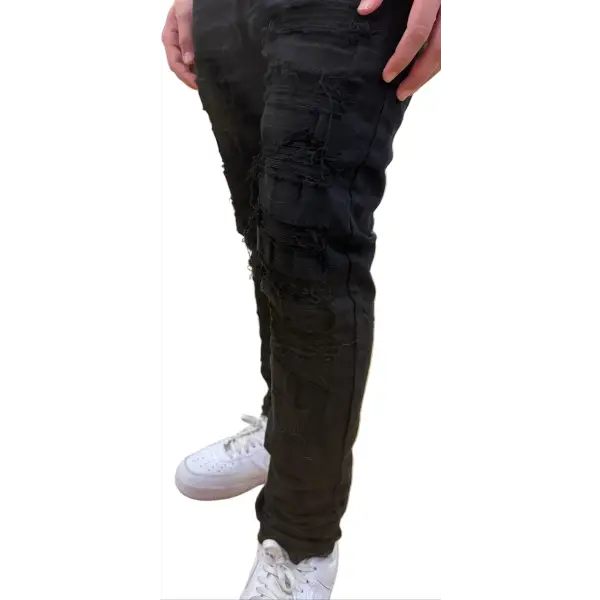 waimea slashed line teared denim - DENIM