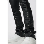 Waimea stacked wax coated pendant studded denim - DENIM