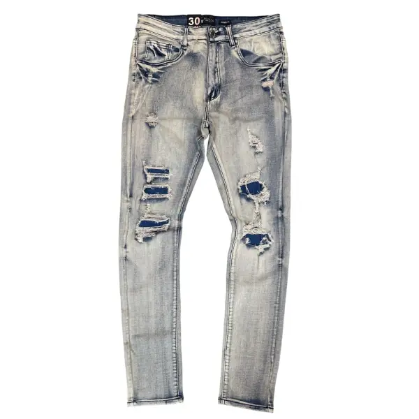 Waimea teared slashed denim - DENIM