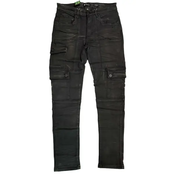 Waimea waxed cargo denim - DENIM