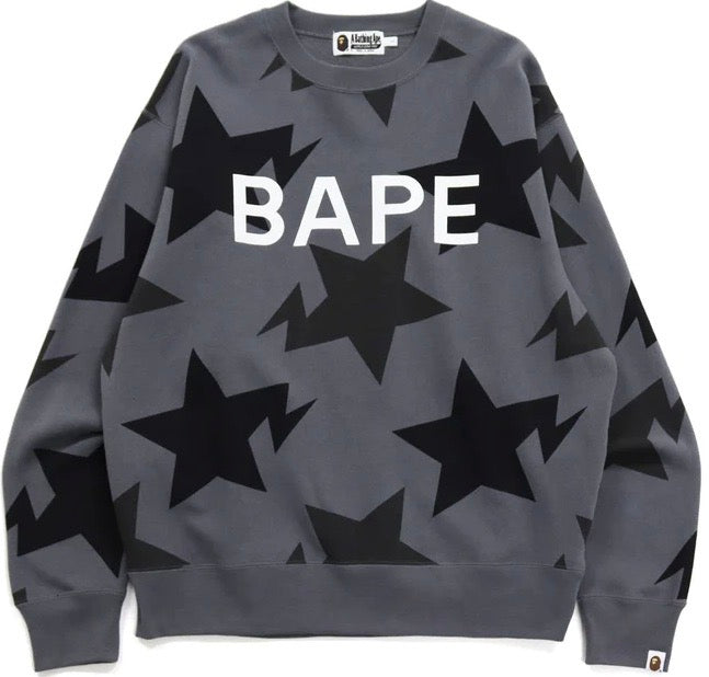 Bape Multi Star Crewneck Sweatshirt - City Swag USA 
