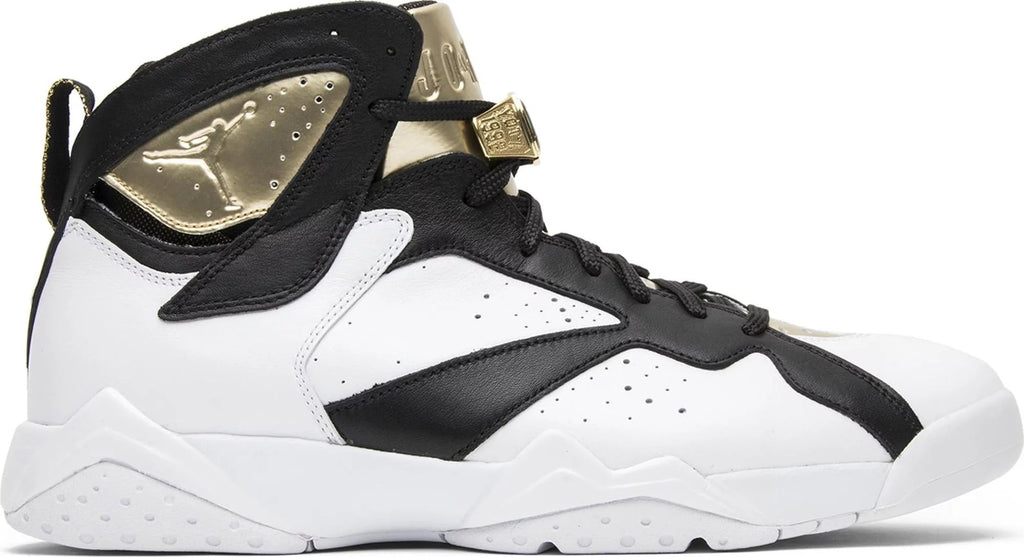 Air Jordan 7 Retro C&C "Champagne" Wht/Metallic Gld-Blk Lthr Basketball shoe - City Swag USA 