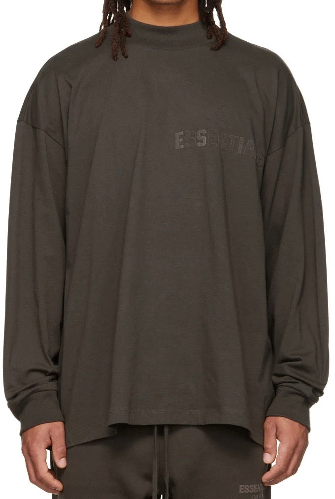 Essentials Suede Logo Long Sleeve T-Shirt - City Swag USA 