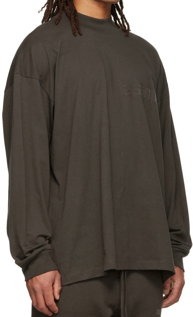 Essentials Suede Logo Long Sleeve T-Shirt - City Swag USA 