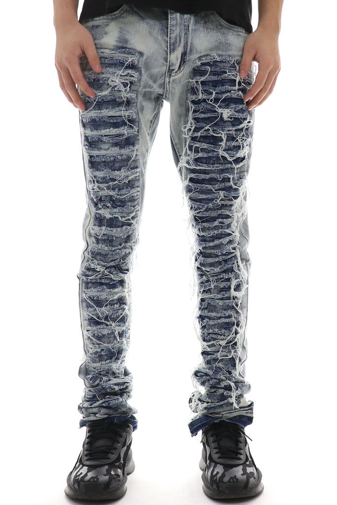 Waimea Ripped Destroyed Stacked Denim - ECtrendsetters
