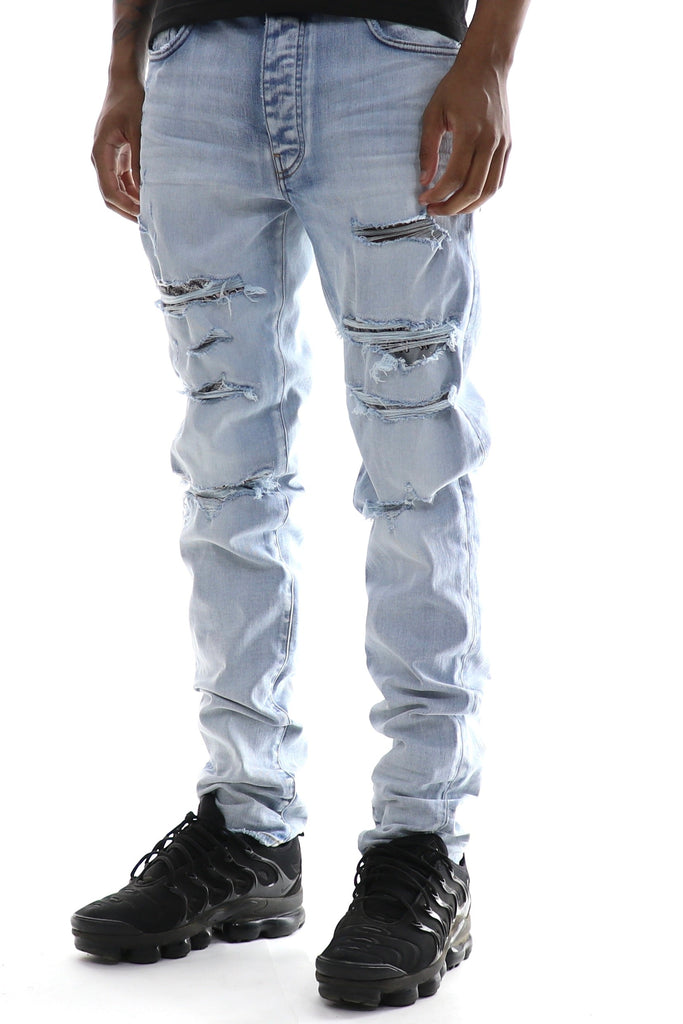 Amiri Hibiscus Artpatch Skinny Jeans - ECtrendsetters