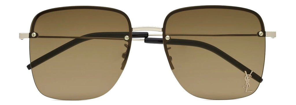 Saint Laurent Gold/Gold Aviator Sunglasses - ECtrendsetters