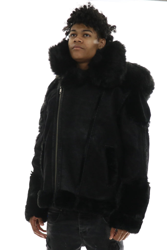 Jordan Craig Anchorage Shearling Moto Jacket - ECtrendsetters