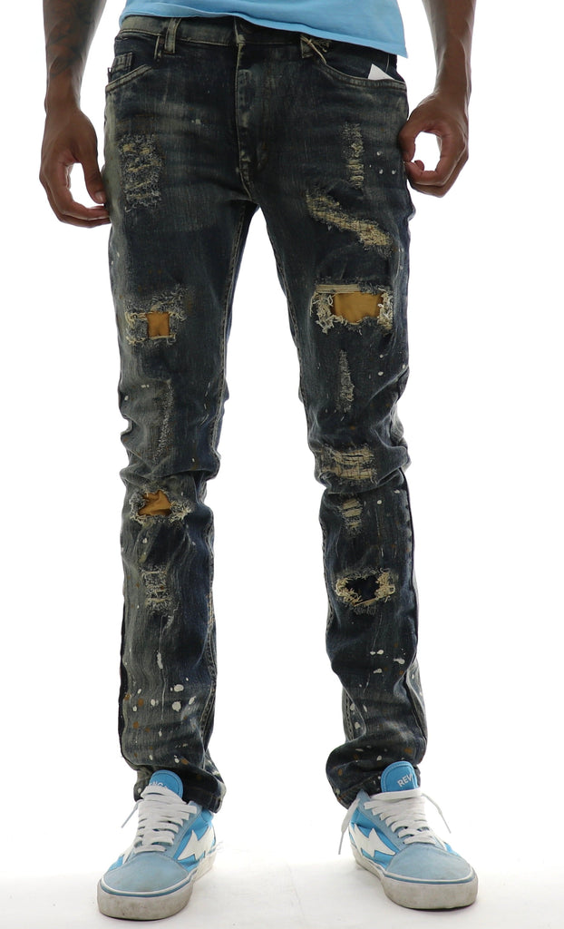 Fwrd Painter Ripped Color Backing Denim - ECtrendsetters