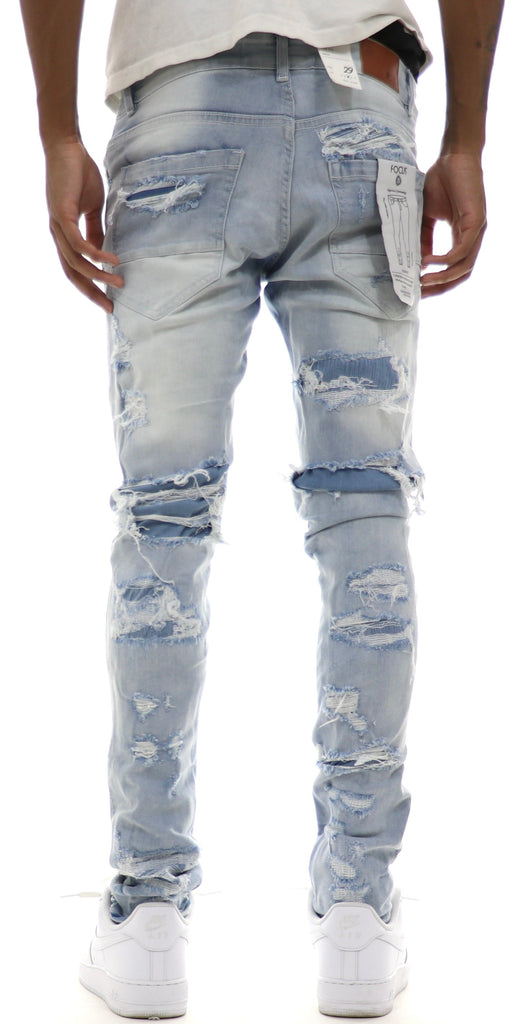 Focus Destroyed Ripped Repaired Denim - ECtrendsetters