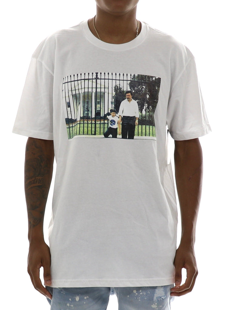 Hard Turn Pablo White House T-Shirt - ECtrendsetters